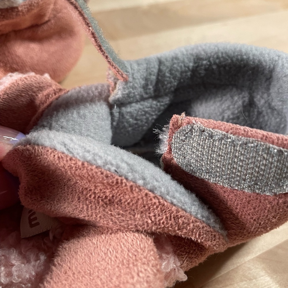 Pink Infant Booties with Ears - Picture 5 of 6